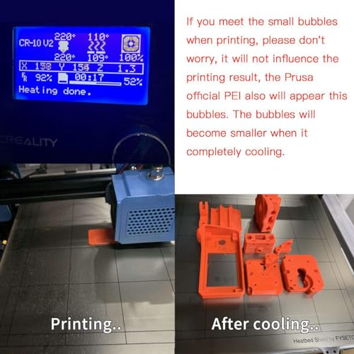 FYSETC Flsn QQ-S Build System 265mm/ 10.4 inch Diameter 3 in 1 Round PEI Sheet Flexible Steel Platform+Sticker Base with Adhesive Heated Bed Cover for Flsn QQ,QQ-S,QQ-S-Pro 3D Printer