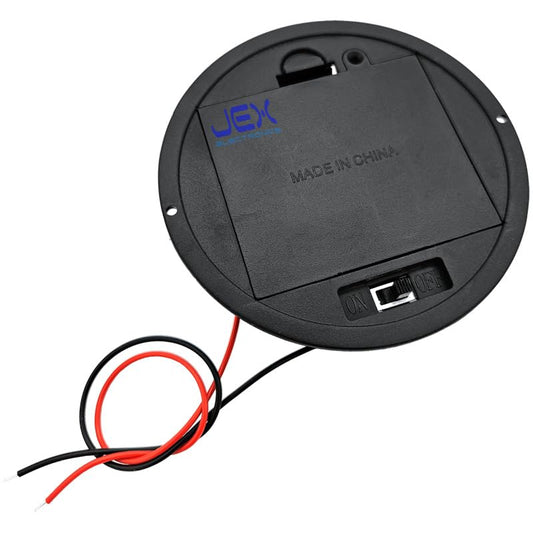 Round Three/3X AA Panel Mount DIY Battery Holder Case Box 4.5V with Power Switch & Wire