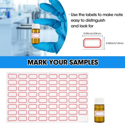12PCS 10ml Amber Glass Small Vials with White Screw Caps & Plastic Stoppers - color: AMBER, size: 10ml