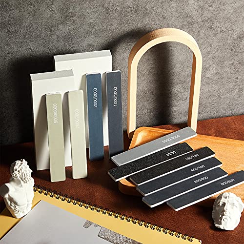 Chumia 50 Pieces Sanding Sticks for Plastic Models Model Sanding Buffing Polishing Sticks Assorted Metal and Wood Tools Accessory for Model Craft Amateur and Beginner
