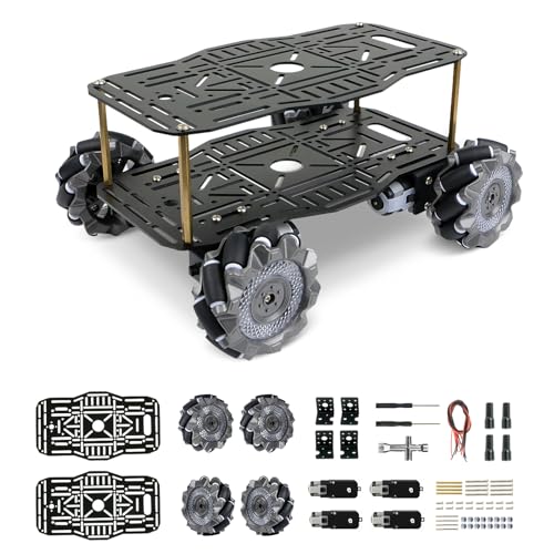 4WD Mecanum Robot Chassis Omnidirectional for Arduino/Raspberry Pi - style: 2-layer