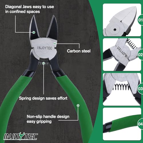 Precision Side Cutter 7 Inch Wire Cutting Diagonal Wire Cutters - size: 7”