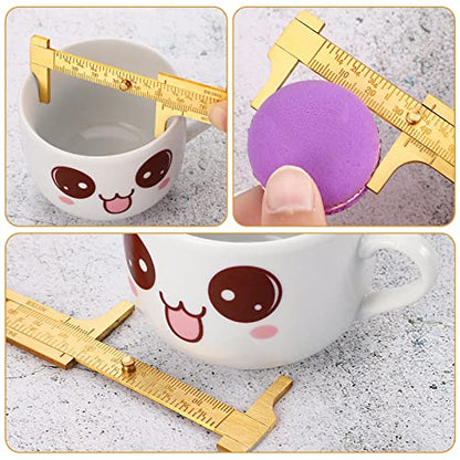 Konohan 2 Pcs Brass Pocket Caliper Pocket Caliper Mini Tool for Jewelry
