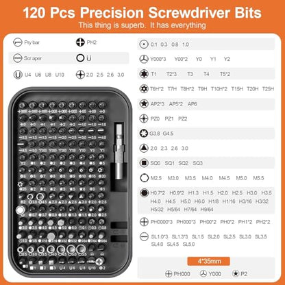 Precision Screwdriver Set, 130 in 1 Mini Screwdriver Set Tool, Black - color: Black, size: 130