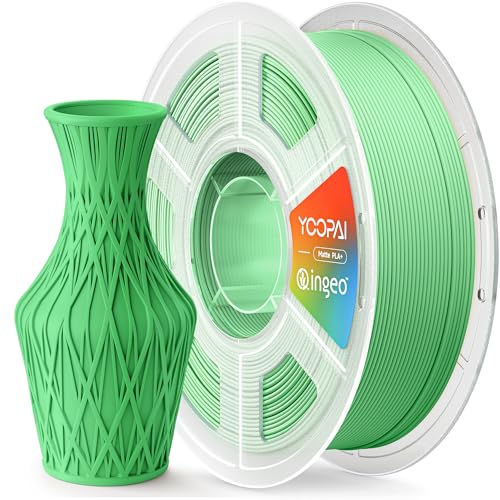 Matte PLA+ Filament 1.75mm, Soft Matte Finish, Reduced Layer Lines - color: Grass Green