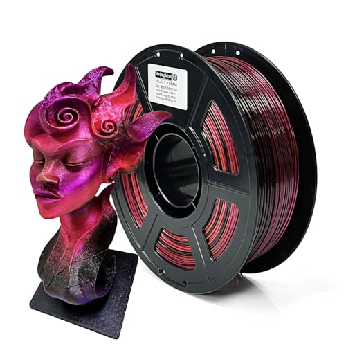 PLA Filament 1.75mm, Black Purple Pink Chameleon,1kg Spool - style: PLA_Midnight_Shimmer_Rose