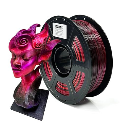 PLA Filament 1.75mm, Black Purple Pink Chameleon,1kg Spool - style: PLA_Midnight_Shimmer_Rose