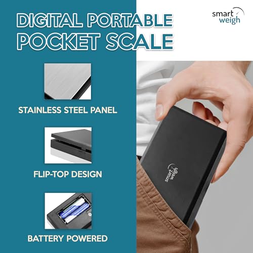 Smart Weigh Precision Pocket Gram Scale, 200g x 0.01g, ct, DWT & ozt Units - size: 200g / 0.01g