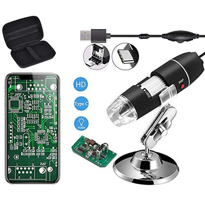 Jiusion Original 40-1000X USB Microscope with Portable Carrying Case
