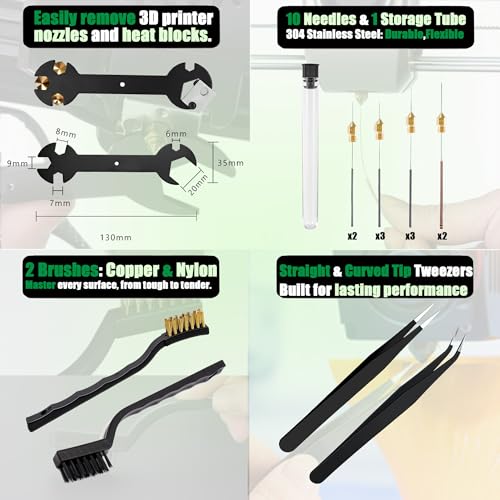 58Pcs 3D Printer Tools Kit with Storage Bag