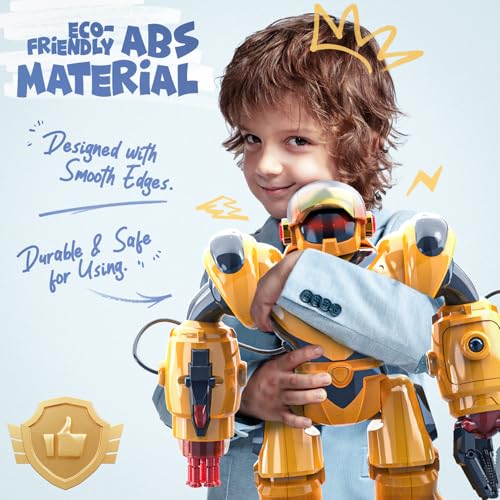 BEZGAR Programmable RC Robot with 22 Actions & 78 Expressions - color: Yellow
