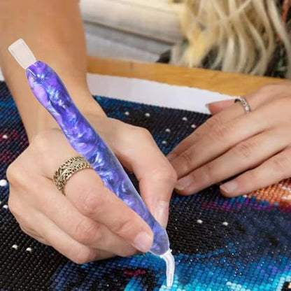 Praise V Do Purple Diamond Painting Art Drill DotAccessories Tools Pen, Rhinestone Gem Picker Tool for Diamond Art Painting, Nail Art, Bead Dot Art - color: Forest Purple