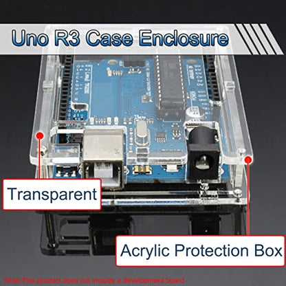 Uno R3 Case Enclosure New Transparent Gloss Computer Box Acrylic Transparent Protective Box for Arduino UNO R3