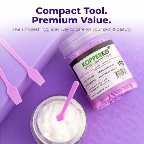 Kopperko Mini Beauty Spatula, 2.5 Inch, 500 Pack, Purple - color: Purple, size: 500 Spatulas
