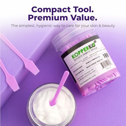 Kopperko Mini Beauty Spatula, 2.5 Inch, 500 Pack, Purple - color: Purple, size: 500 Spatulas