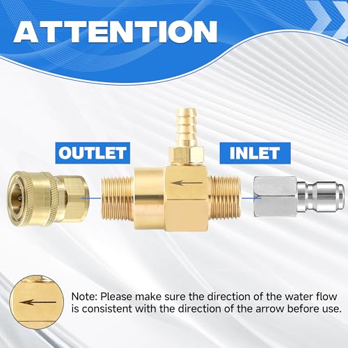 JOEJET Fixed Downstream Injector for Pressure Washer, 5-8 GPM - size: 5-8 GPM