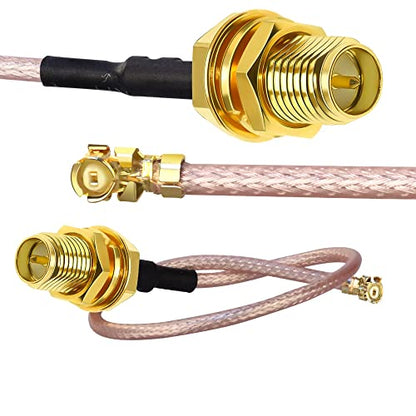TUOLNK 5PCS RG178 U.FL IPX to RP-SMA Female Pigtail Coax Cable, Low Loss SMA IPX-1 Extension Antenna Coax Cable for Antenna, LAN Devices, Video, Mini PCI 6inch(15cm) - size: 6inch
