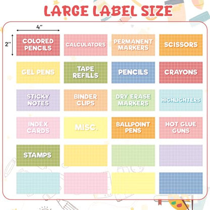 Fancy Land Teacher Toolbox Labels for Classroom Organization Storage