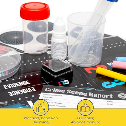 Spy Labs Master Detective Toolkit V2 | Forensic Science Kit | Gather & Document Evidence, Play | Fingerprints, Footprints, Tire Tracks | 32-Page Experiment Storybook
