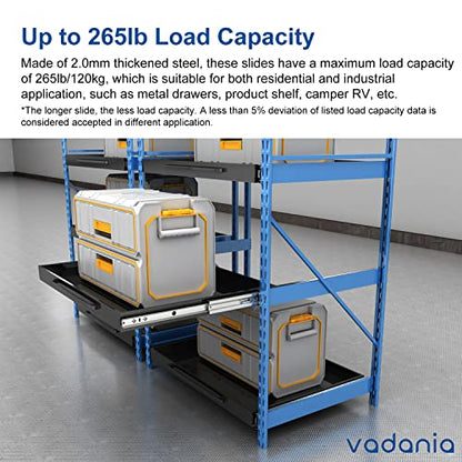 VADANIA #K53 20" Soft Close Heavy Duty Drawer Slides - color: #K53 - Soft Close, size: 20 Inch