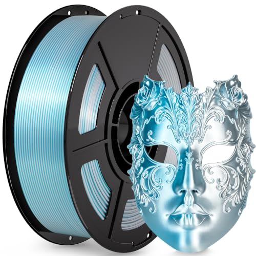 IEMAI Silk PLA+ Filament 1.75mm, Dual-Color Lake Green-Silver, 1KG - color: Dual-lake Green-silver