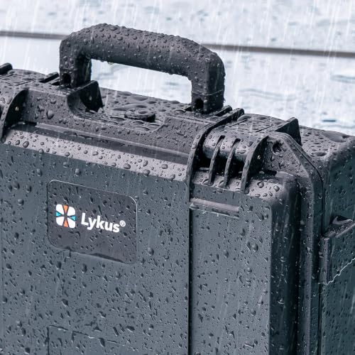 Lykus HC-3010 Waterproof Hard Case with Foam, Inner Size 10.75*6.65*3.94in - color: Black, size: HC-3010