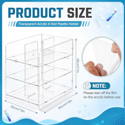 Geelin 1 Pcs Acrylic Pipette Rack, 8 x 11.8 x 11 Inch, Clear - size: 8 x 11.8 x 11 Inch
