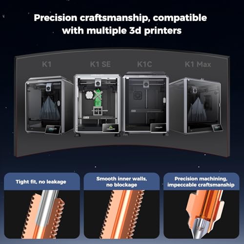 Creality Official 2025 K1/K1C/K1 SE/K1 Max Hotend Kit, Upgrade Ceramic Heating Block Kit, New Version Terminal with Buckle, 600mm/s High-Speed with Unicorn Quick Swap Nozzle for K1 Series 3D Printers - style: K1/K1C/K1 SE/K1 Max