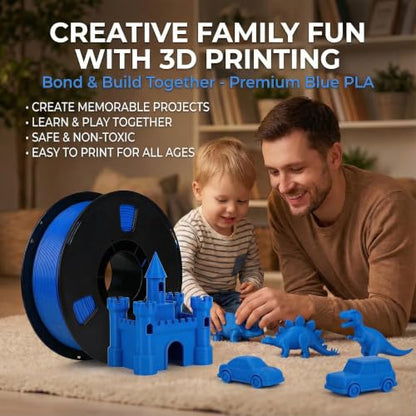 Matte PLA + 3D Printer Filament,PLA + Filament 1.75mm, Neatly Wound 3D Printing Filament 1.75mm, Dimensional Accuracy +/- 0.02 mm, Fit Most FDM 3D Printers, 1kg Spool (2.2lbs) (Sky Blue) - color: Sky Blue