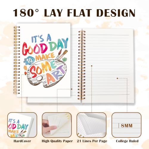 Qabliqo Art Lover Teacher Gifts Spiral Notebook Journal - color: Art Lover Teacher
