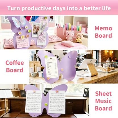 2 Pcs Small Magnetic Board, Cute Magnet Display Stand for Tabletop - color: 2pcs Purple