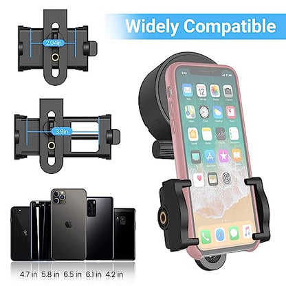 Adjustable Scope Mount, Universal Telescope Adapter, Binocular & Monocular Phone Attachment, Fits 4.2-7" Cell Phones
