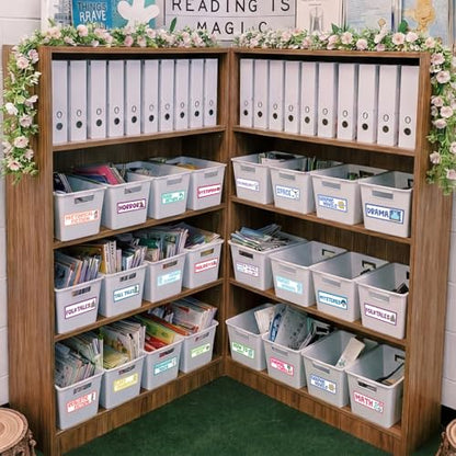 Tinlade 56 Pcs Classroom Reading Corner Label Library, Classic - style: Classic