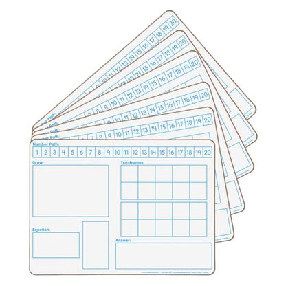 Really Good Stuff Solving Problems Two-Sided Dry-Erase Boards Set, 6 Boards