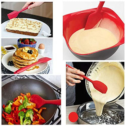 8 Pieces Silicone Spatulas,8.5 inch Non-stick Spatulas with Stainless Steel Core,Heat Resistant-500℉, One Piece Design,Food Grade Silicone, Dishwasher Safe, for Mixing,Cooking,Baking (8.5 inch) - size: 8.5 INCHES