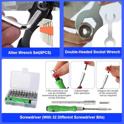135PCS 3D Printer Tools Kit,3D Printer Accessories for 3D Printer Modeler Basic Tools Diverse,Including Nozzle Cleaning Kit,Polishing Machine,Deburring Tool for Remove/Trim and Finish 3D Print - style: 135PCS