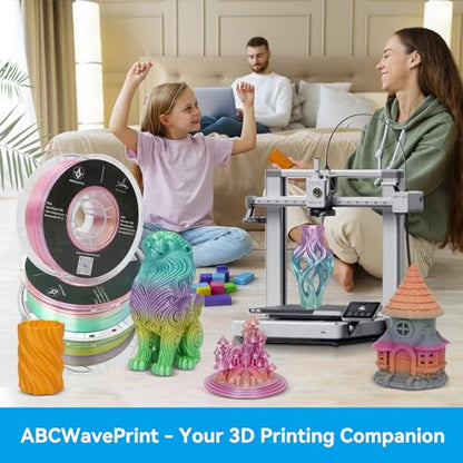 PLA 3D Printer Filament, Rainbow Matte PLA, 1.75 mm Diameter, 1kg Spool (2.2lbs), Dimensional Accuracy +/- 0.02 mm - color: Matte Rainbow