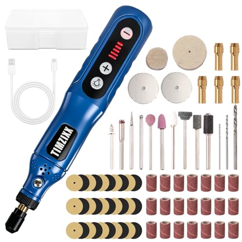 Mini Cordless Rotary Tool, 5-Speed Rotary Tool Kit with 72 Accessories, Multi-Purpose Sander Front Work Light Power Grinder for Sanding, Polishing, Drilling, Etching, Engraving, DIY Crafts
