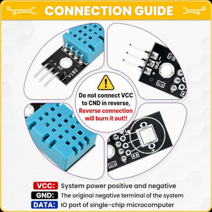 10-Pack DHT11 Humidity Sensor Module, 3.3V-5.5V