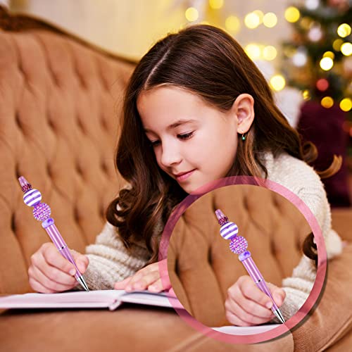 Crtiin 50 Pack Beadable Pens, Ballpoint Pens, School Supplies, Macaroon - color: Macaroon