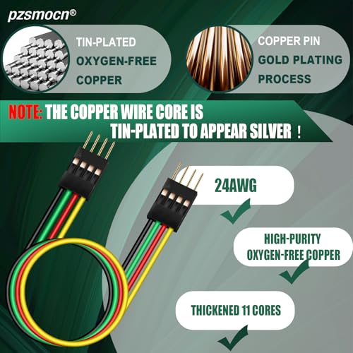 10 Sets / 60 Pcs for Dupont 2.54mm 4-Pin Male-Male Connector Kit - size: 4-Pin, style: Male to Male