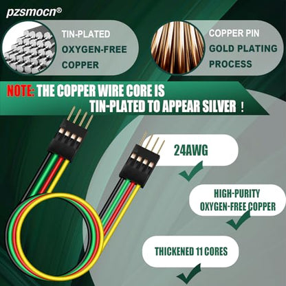 10 Sets / 60 Pcs for Dupont 2.54mm 4-Pin Male-Male Connector Kit - size: 4-Pin, style: Male to Male