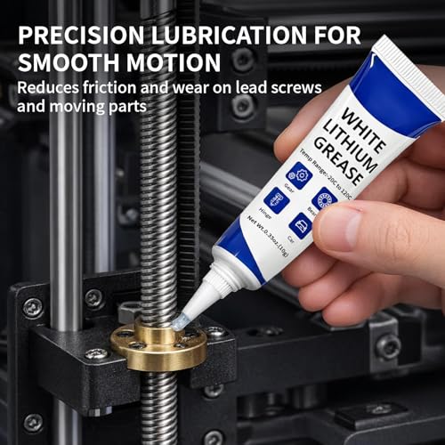 6-Pack 3D Printer Grease Lubricant for Gears Parts, Multi-Purpose Lubricant Grease for FDM 3D Printer Parts, Gears, Guide Rails and Lead Screws, Smooth Motion Support, Low Odor Grease Paste, 10g × 6 - style: 3D Printer Grease 10g x 6