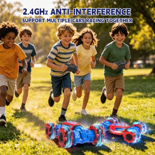 Remote Control Car - RC Drift Car Gesture Sensing Toy Boy Age 6-8-12 Gifts - color: Red