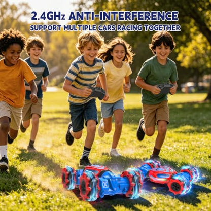 Remote Control Car - RC Drift Car Gesture Sensing Toy Boy Age 6-8-12 Gifts - color: Red
