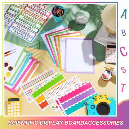 Fuyoooo 90 Pcs Science Fair Board Supplies, Colorful - style: Colorful