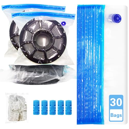 30 Pcs Filament Vacuum Storage Bags with Desiccants - color: 30 Bags Without Pump
