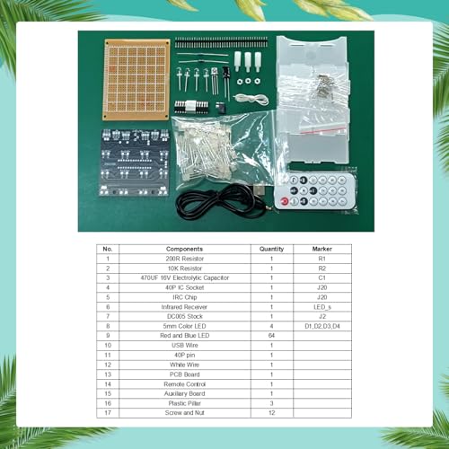Soldering Practice Kit 4x4x4 LED Color Light Cube Kit Electronics Kit LED DIY Kit Soldering Project Kit Solder Practice