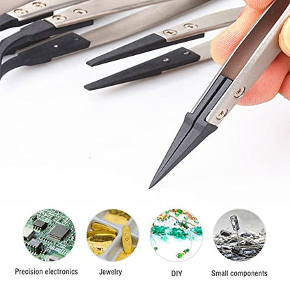 Utoolmart ESD-259A Precision Anti-Static Tweezers - color: 1pcs, size: ESD-259A