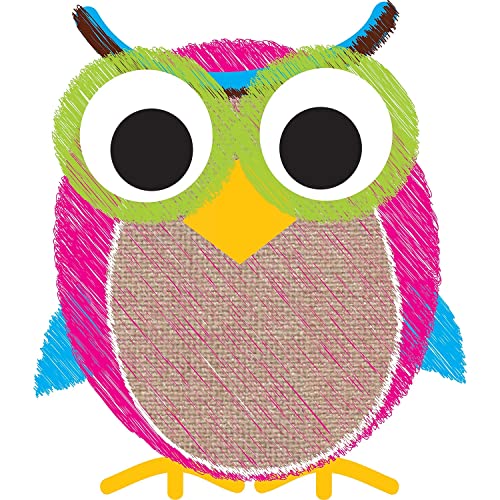 Ashley Productions Burlap Scribble Owl Magnetic Whiteboard Eraser - color: Burlap Scribble Owl, size: Pack of 1
